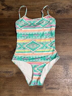 Chubbies women’s Mint Aztec One-Piece Swimsuit